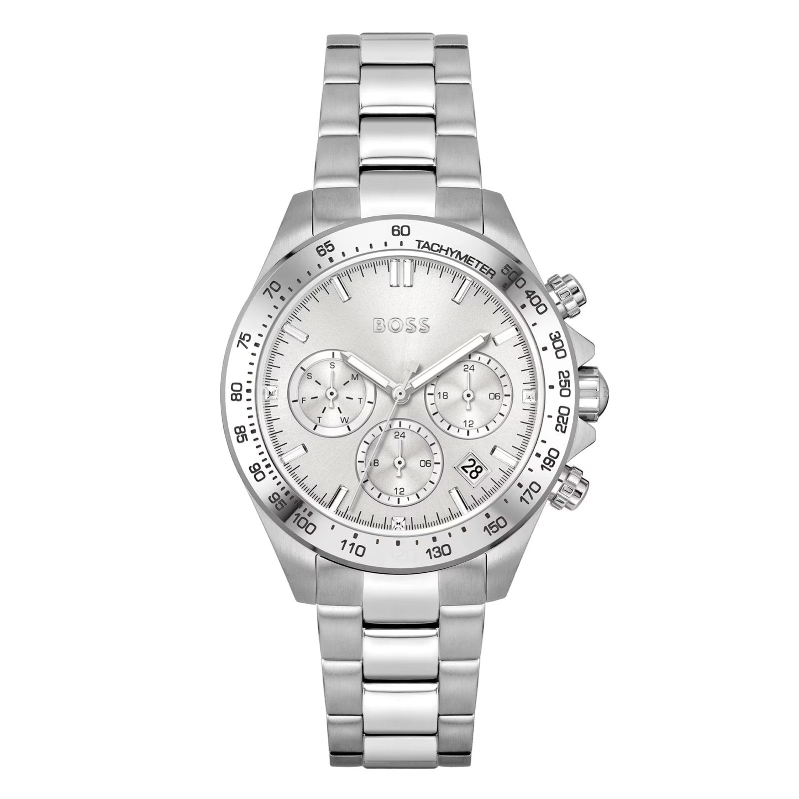 Hugo Boss Men'sChronograph Stainless Steel Watch with Silver Dial - 1502616